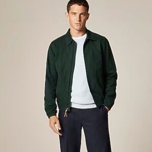 NWT J Crew Harrington Jacket in Cotton Twill in JCrew Green L